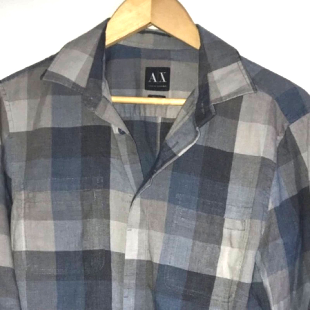 Armani Exchange Plaid Button Down - Small